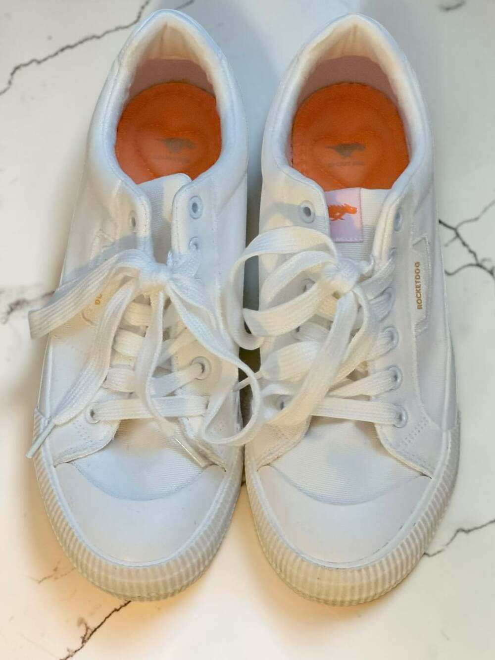Rocket Dog Women's Cheery White Canvas Sneaker Size 10